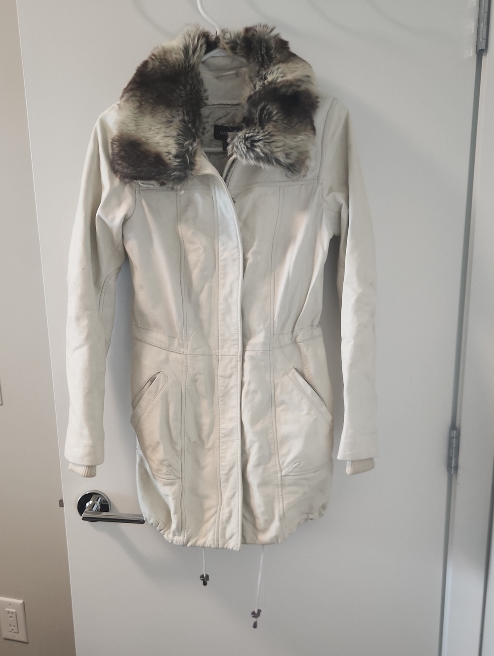 White Leather Danier Jacket